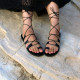 FAISTOS leather sandals - black colorColor collection