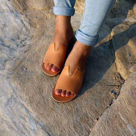 PAROS leather sandals - natural colorNatural leather collection