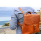 KASTOS leather handbag & backpack 2in1 - light brownWomen s leather backpacks