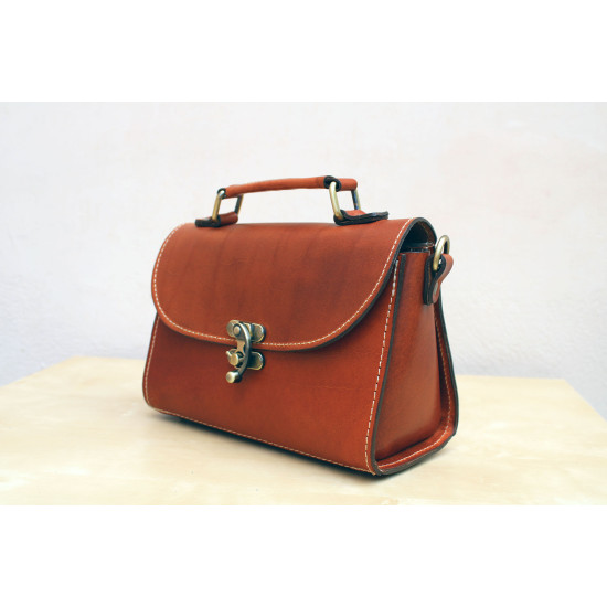 CHRISI leather handbag - natural color