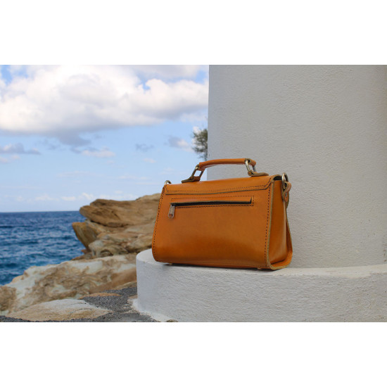 CHRISI leather handbag - yellowCrossbody leather bags