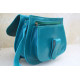 DONUSA leather handbag - turquoise color