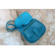 DONUSA leather handbag - turquoise color