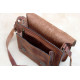 ITHAKA leather handbag - chocolate color