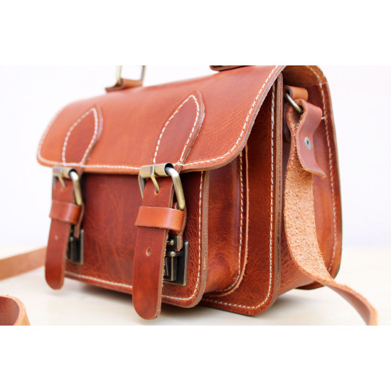 ITHAKA leather handbag - natural color