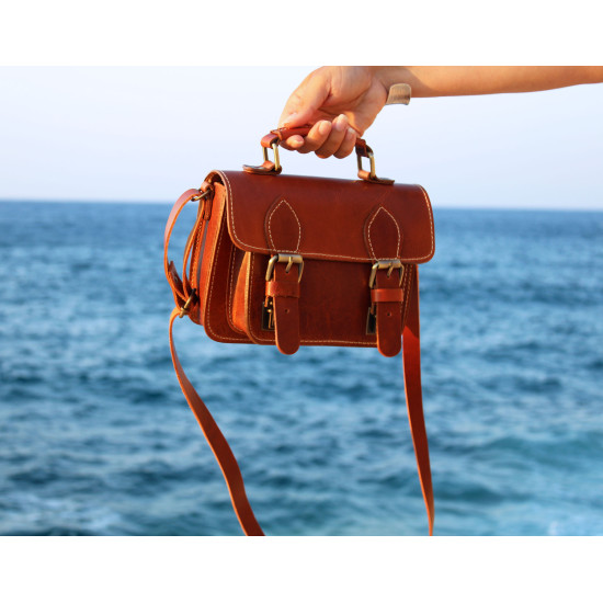 ITHAKA leather handbag - natural color