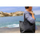 MILOS leather tote bag - blackLeather tote - shopper bags