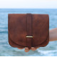 MINI KEA leather handbag - chocolate color 