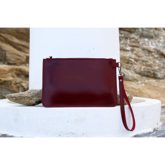 RO leather handbag - dark redEnvelope leather bags