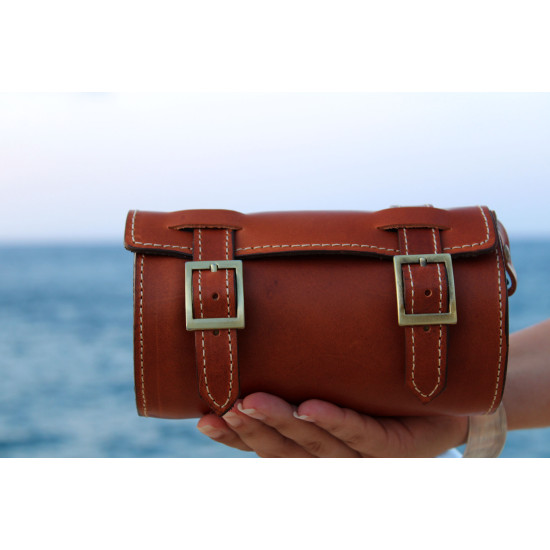 ROMVI leather crossbody bag - natural color