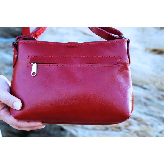 SARIA leather handbag - redCrossbody leather bags