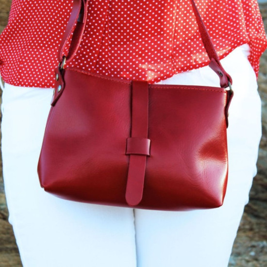 SARIA leather handbag - redCrossbody leather bags