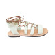 Dilos Women's Leather Sandals - Creamy White