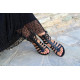 DION leather sandals - black color | MARAKI