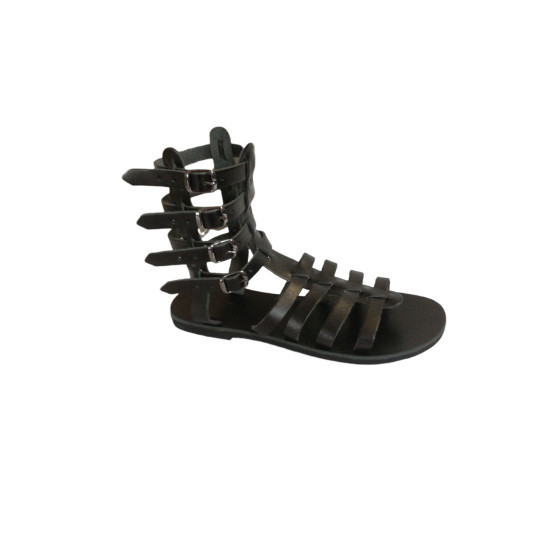 DION leather sandals - black color | MARAKI