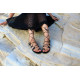 FAISTOS leather sandals - black colorColor collection