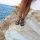 Women's Larisa summer sandals in a beautiful black colour with a unique design