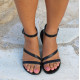 Women's Larisa summer sandals in a beautiful black colour with a unique design