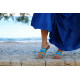 MYRTOS leather sandals - blue & silverColor collection