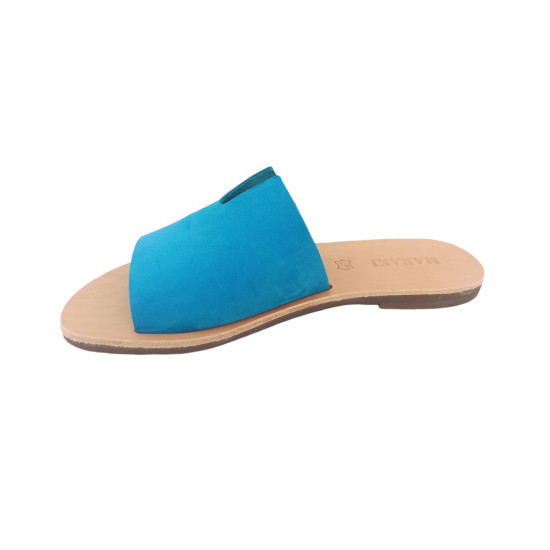 PAROS leather sandals - blue colorColor collection