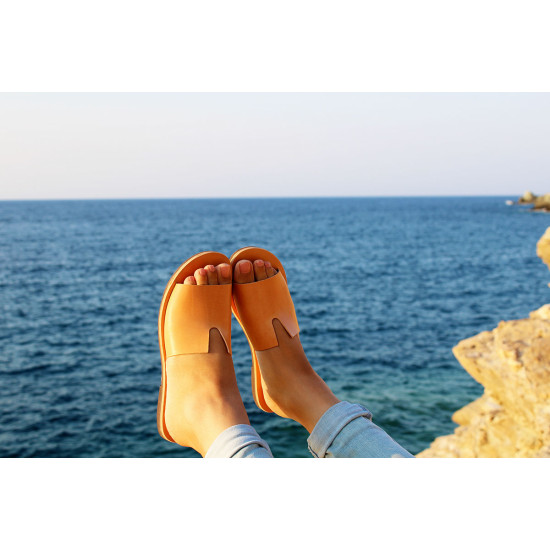 PAROS leather sandals - natural colorNatural leather collection