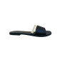 PATMOS leather sandals - black & gold colorColor collection