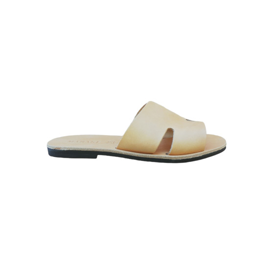 PELAGIA leather sandals - natural colorNatural leather collection