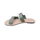 Samaria Leather Sandals - Dark Green Color