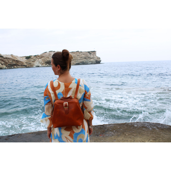 KYMO leather backpack - natural color