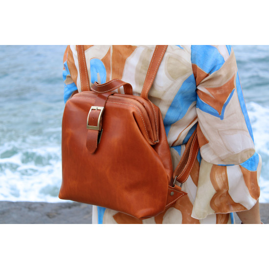 KYMO leather backpack - natural color