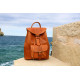 TILOS leather backpack - light brownWomen s leather backpacks